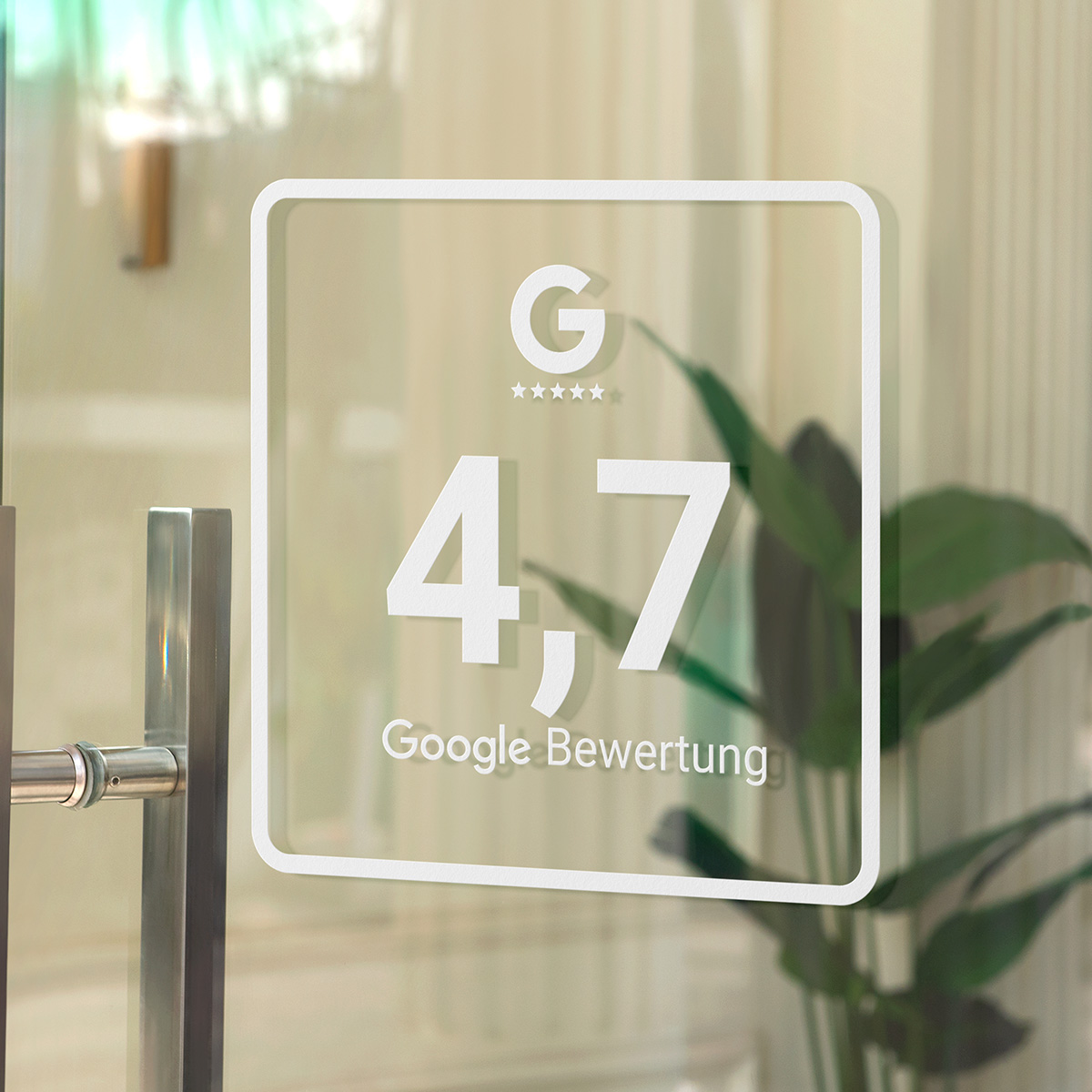 google bewertungsscore aufkleber empfehlio Google Score Aufkleber "Square" – Bild 1