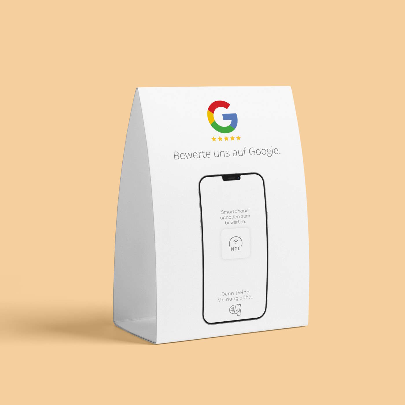 google nfc aufsteler Tent Bewerten Sie uns auf Google NFC Tischaufsteller Tent – Bild 1