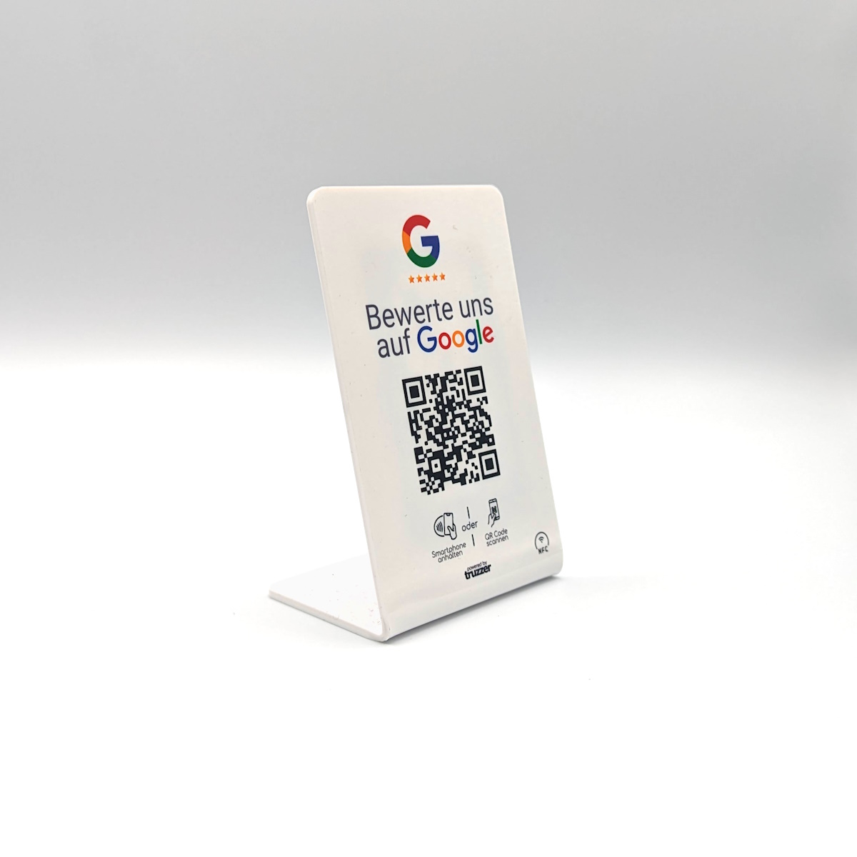 google bewertung nfc aufsteller schild review empfehlio 2 NFC & QR Aufsteller für Google-Bewertungen – Bild 1