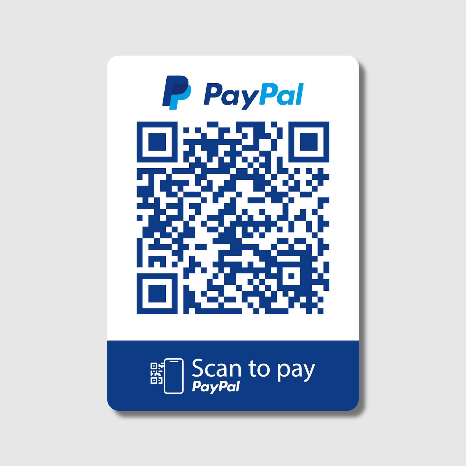 paypal bezahlen qr code sticker old design empfehlio truzzer single PayPal bezahlen QR Code Aufkleber – Bild 1