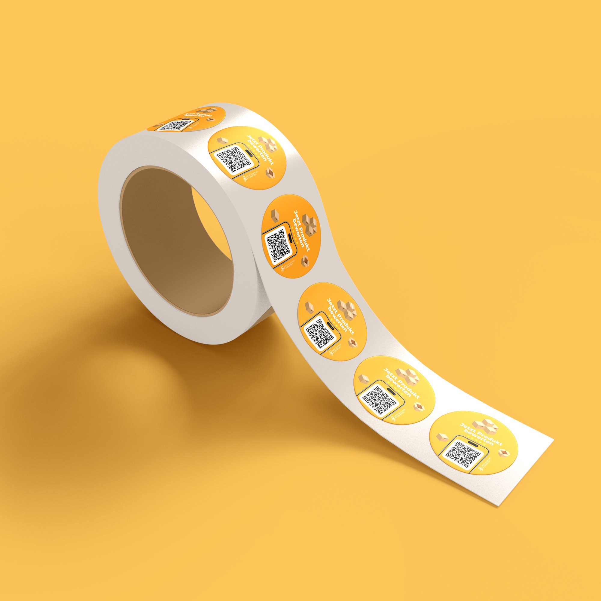 amazon produktbewertung etiketten empfehlio qr code QR Code Bewertung Aufkleber Etiketten Rolle für amazon Bewertungen – Bild 1