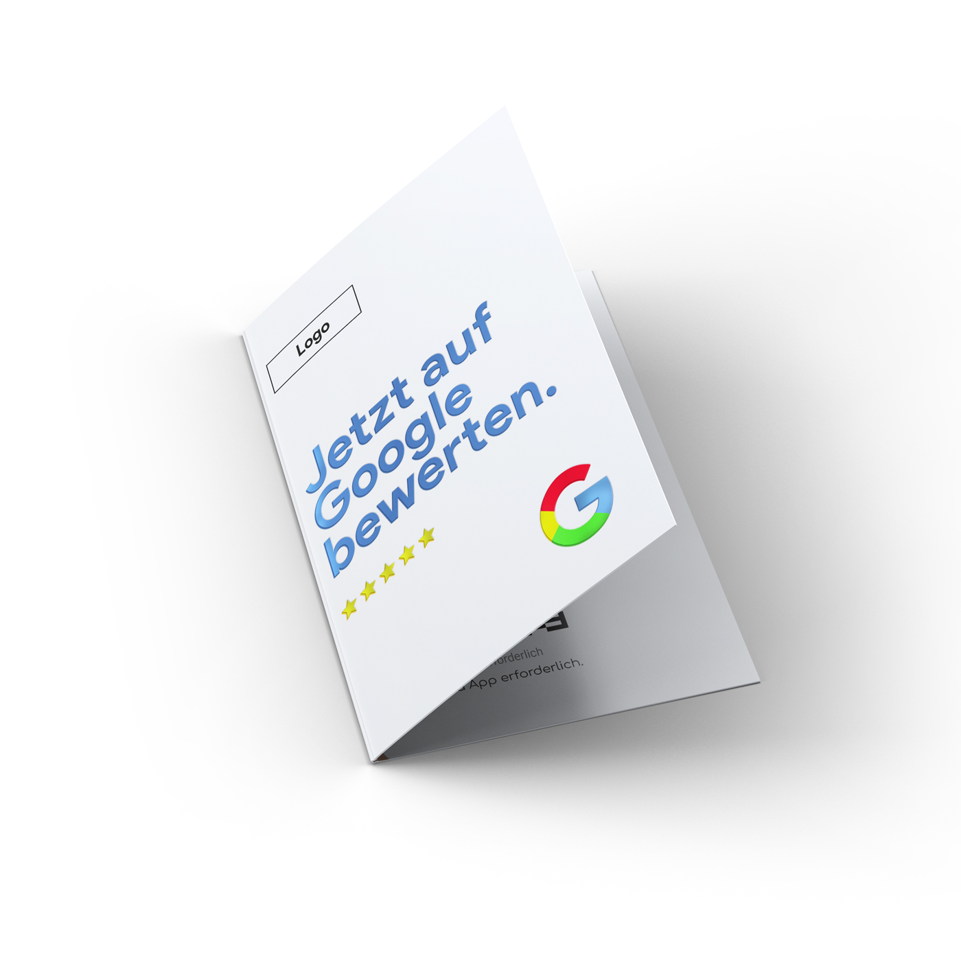 google-kalpkarte-2 Google Bewertung QR Code Klapp-Visitenkarte mit edlem UV Lack – Bild 1