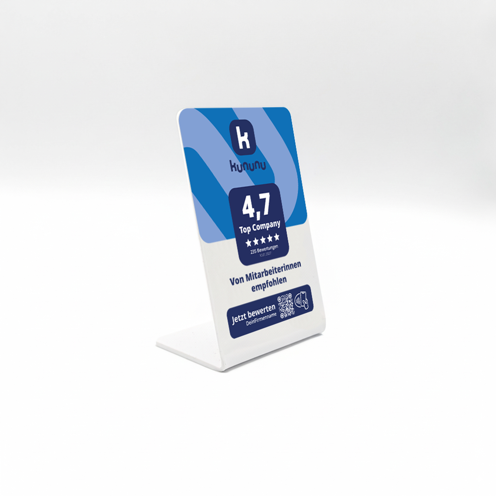 kununu-stand-1 Kununu Score NFC Aufsteller – sichtbar Vertrauen zeigen & neue Bewertungen sammeln – Bild 1