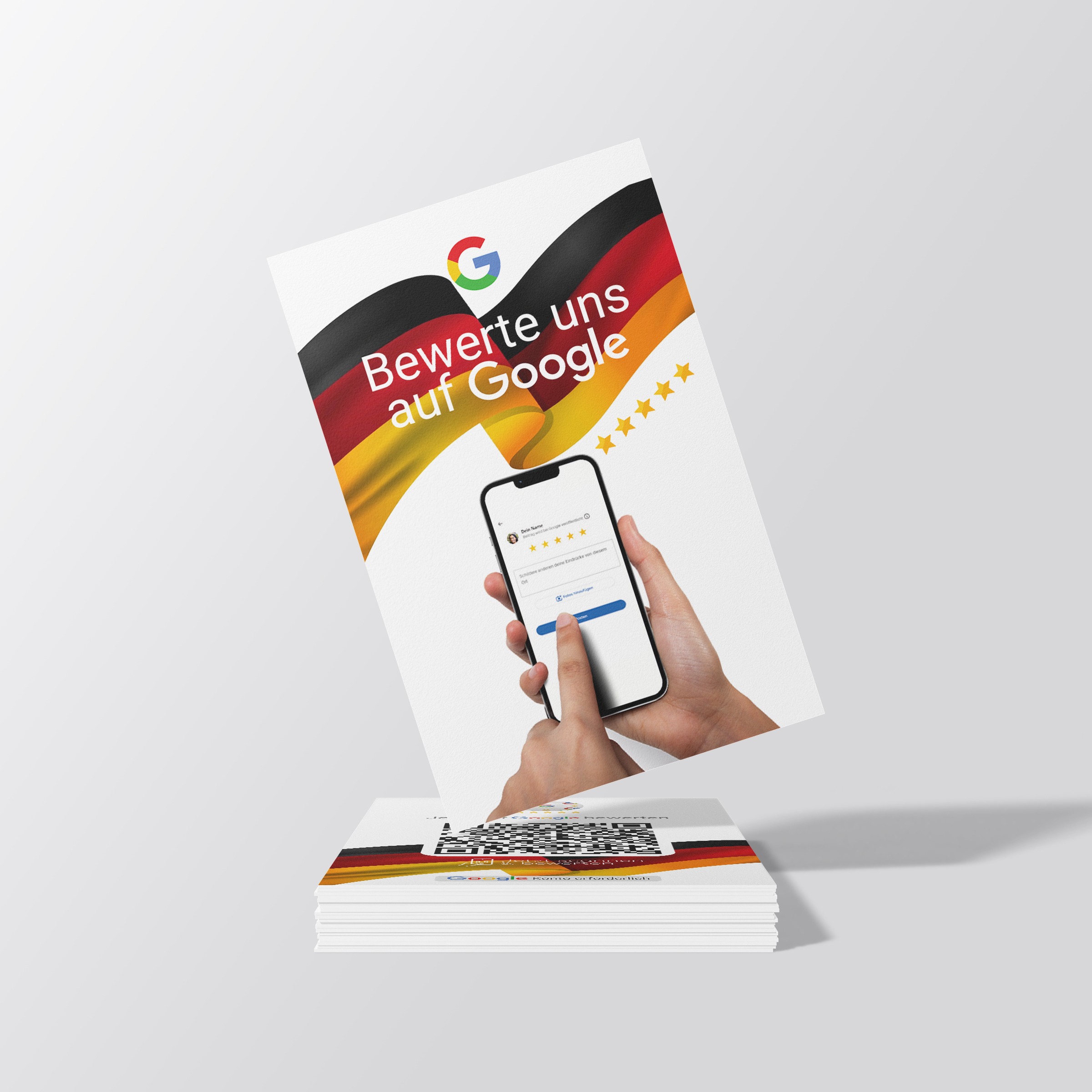 Google-Visitenkarte-Standard-Phone-german 2--edition Google Bewertung QR Code Visitenkarte WM Edition – Bild 1